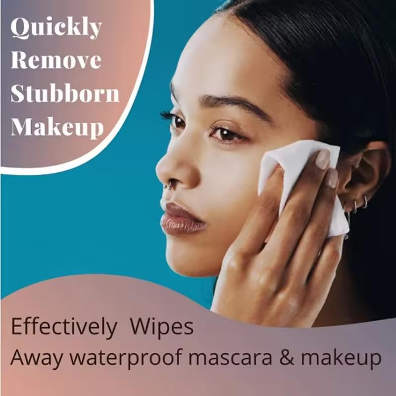 Ultra Soft Gentle Makeup Remover Wipes - Pre-Moistened Facial Cleansing Towelettes for Waterproof Makeup | Alcohol-Free, Plant-Based Formula | 50 Count Twin Pack | Perfect for Travel, Gym & Daily Skincare Routine