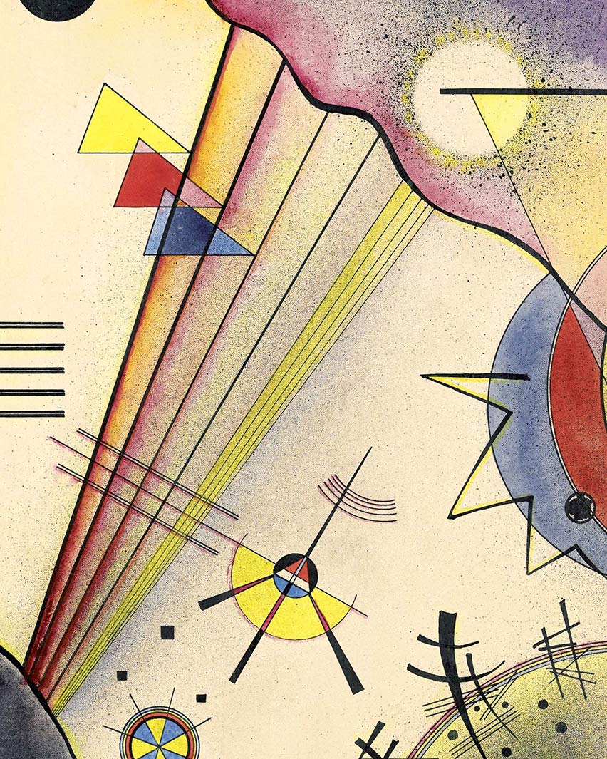 ZENDA Wassily Kandinsky Abstract Wall Art - Ready to Hang Wrapped Canvas Print for Modern Home & Office Decor - Perfect for Living Room, Bedroom & Office Spaces