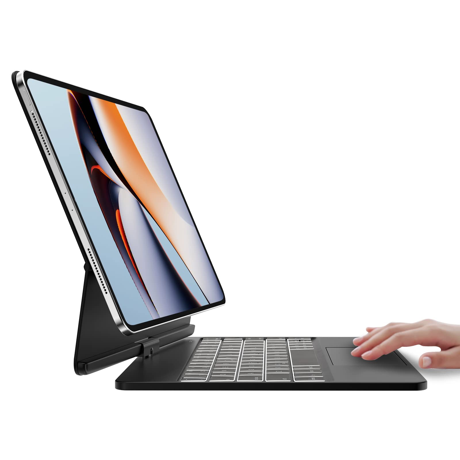 KVAGO Magnetic Keyboard Case for iPad Pro 11-inch (2022, 2021, 2020, 2018) & iPad Air 10.9-inch (2022, 2020) - Backlit Multi-Touch Trackpad, 360° Swivel Stand, Slim Protective Cover | Perfect for Work, Study & Travel