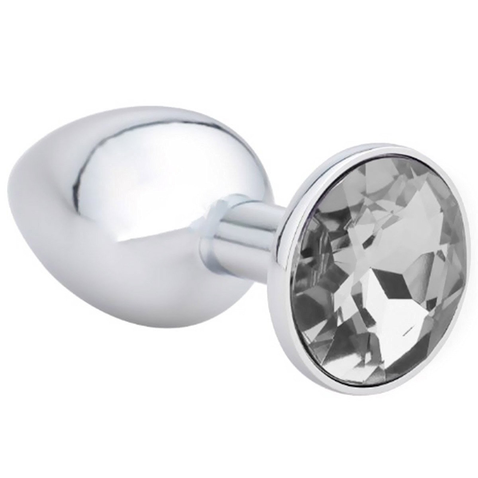 Premium Metal-Plated Jeweled Anal Plug Set - Couples Adult Toy for Enhanced Pleasure & Sensual Play (Clear) | Perfect for Spicing Up Relationships, BDSM, and Intimate Playtime