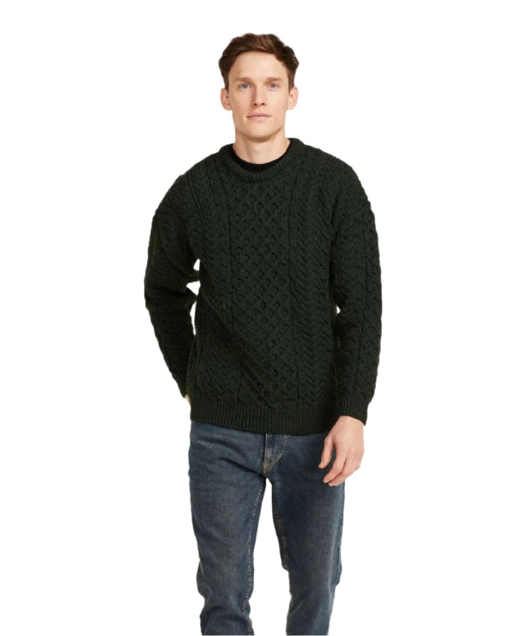 Aran Inisheer Traditional Irish Wool Sweater for Men & Women - Warm Handmade Knitwear for Winter, Fall & Outdoor Activities