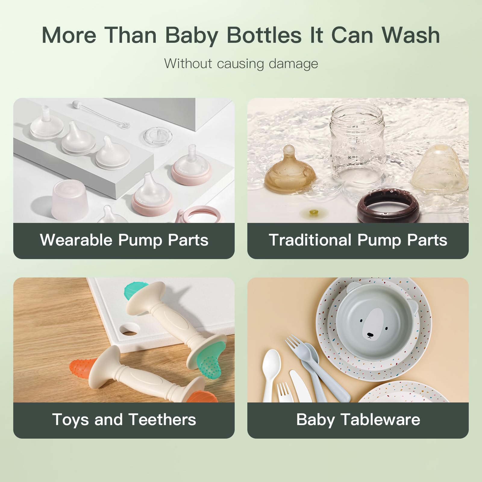 Baby Bottle Washer and Dryer Machine - 3.2L Built-in Water Tank for Easy Cleaning, All-in-One Sterilizer for Bottles, Pump Parts & Baby Accessories - Save Time & Effort | Perfect for Nursery, Travel & Daily Baby Care Routine