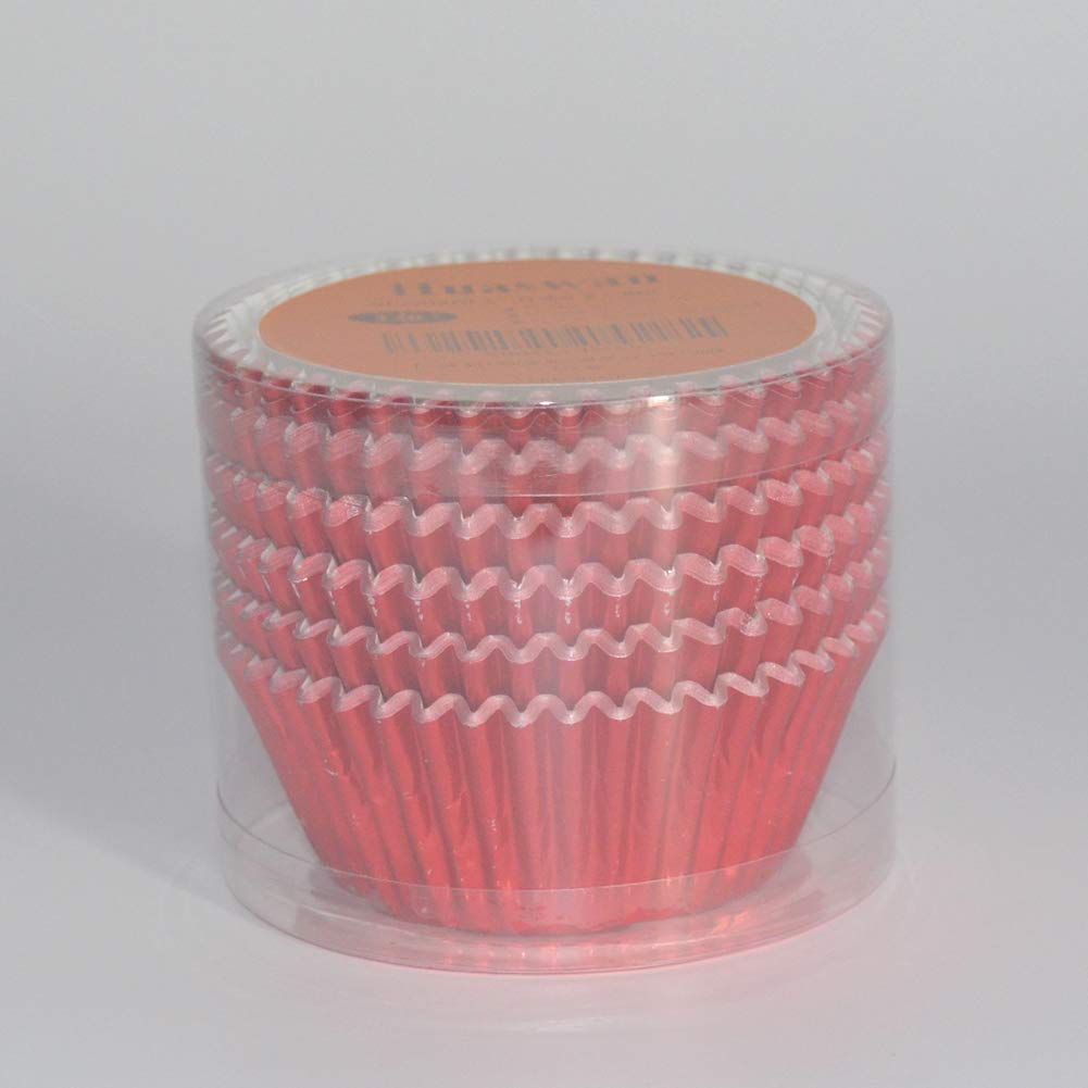 Bright Red Foil Cupcake Liners - Standard Size Baking Cups for Parties, Weddings & Events (120 Count) - Perfect for Birthday Cakes, Baby Showers & Holiday Desserts