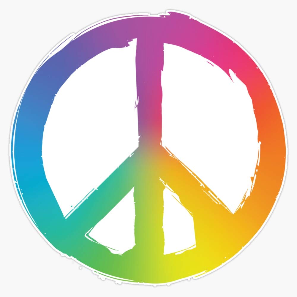Peace Sign Vinyl Waterproof Sticker - 5 Inch Decal for Car, Laptop, Wall, Window & Bumper - Durable Outdoor Decoration for Home, Office & Personal Items