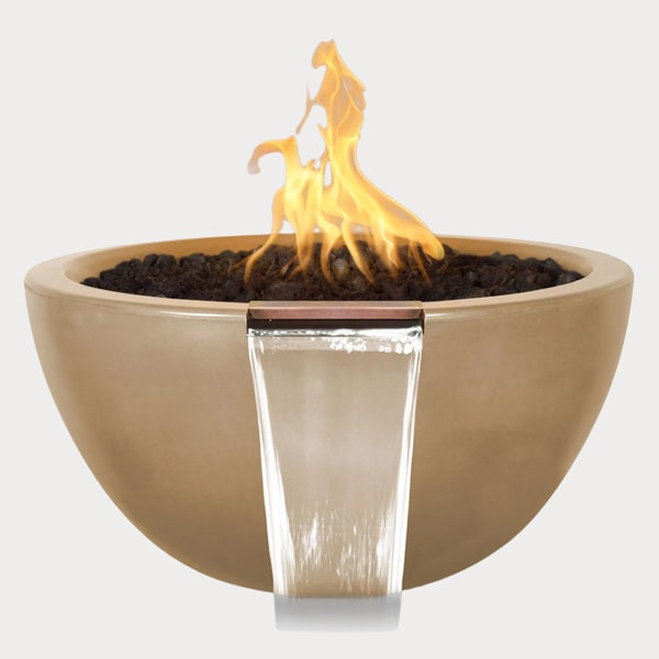 Luna Fire & Water Bowl - Premium Outdoor Fire Pit & Water Feature for Patio, Garden, and Backyard Decor - Perfect for Relaxing Evenings & Outdoor Gatherings