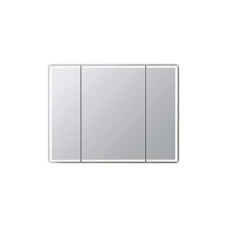 Aquadom Edge Royale 40x32 Inch LED Lighted Triple Door Bathroom Medicine Cabinet - Perfect for Modern Homes, Spas & Luxury Vanities