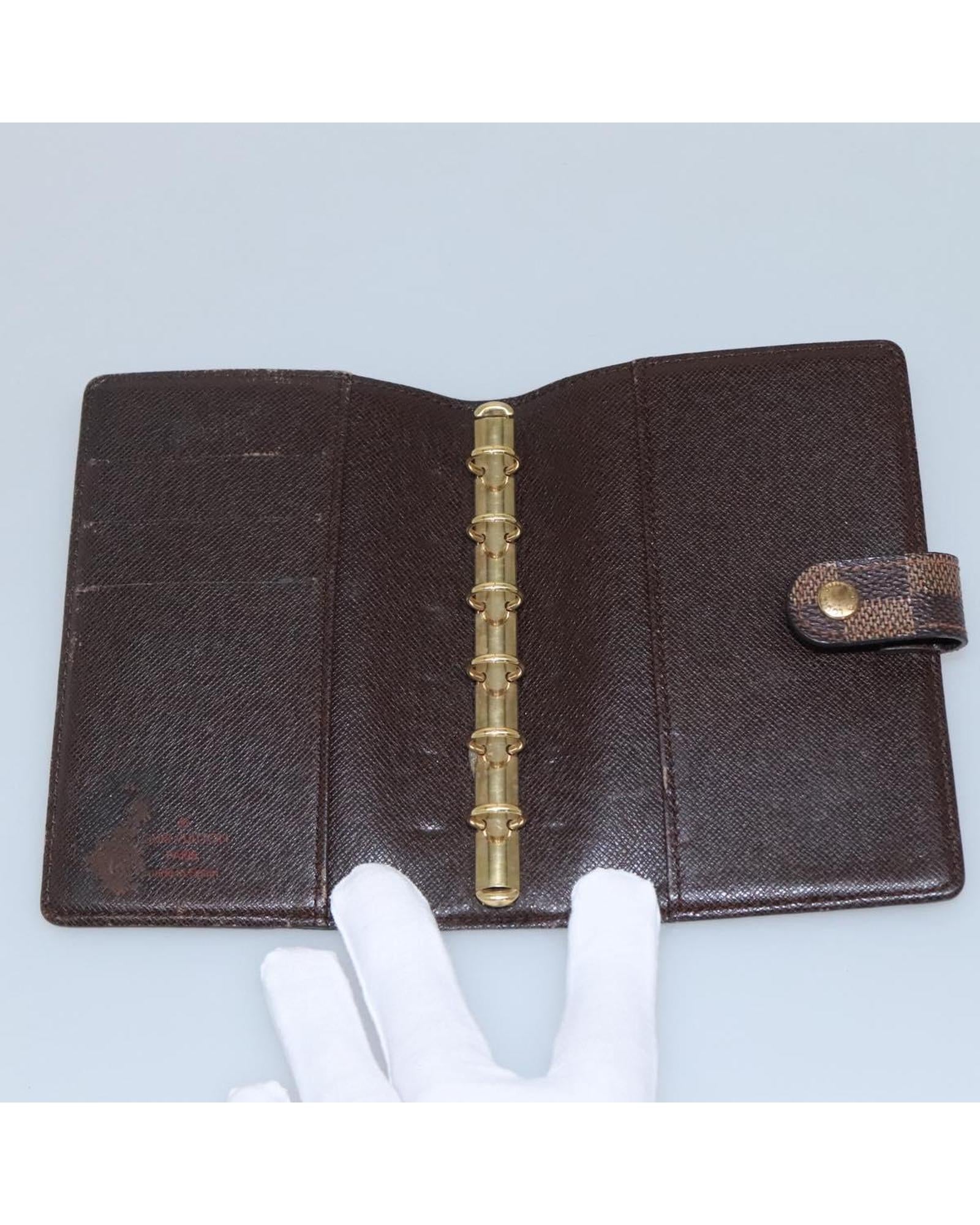 Louis Vuitton Damier Ebene PM Agenda Planner - Luxury Leather Organizer for Business & Personal Use | Perfect for Meetings, Scheduling & Daily Planning