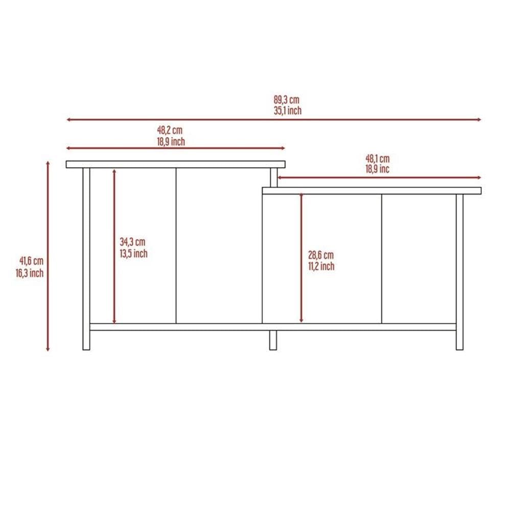 BOWERY HILL Modern Espresso Rectangular Coffee Table - Perfect for Living Room, Office & Lounge Areas