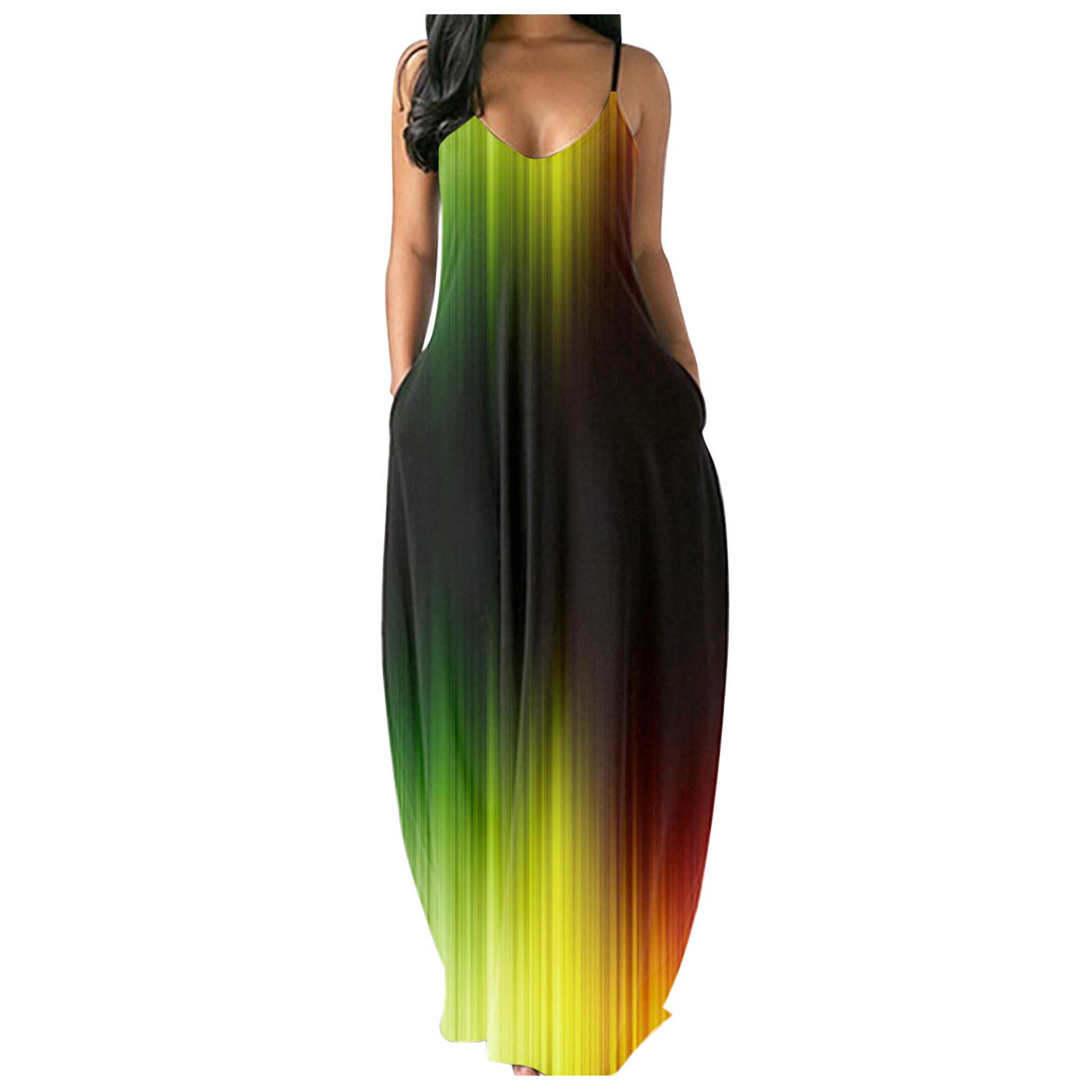 Summer Dresses for Women - Loose Casual Sexy Maxi Dress with Flowy Design | Perfect for Beach Vacation, Date Night & Summer Parties