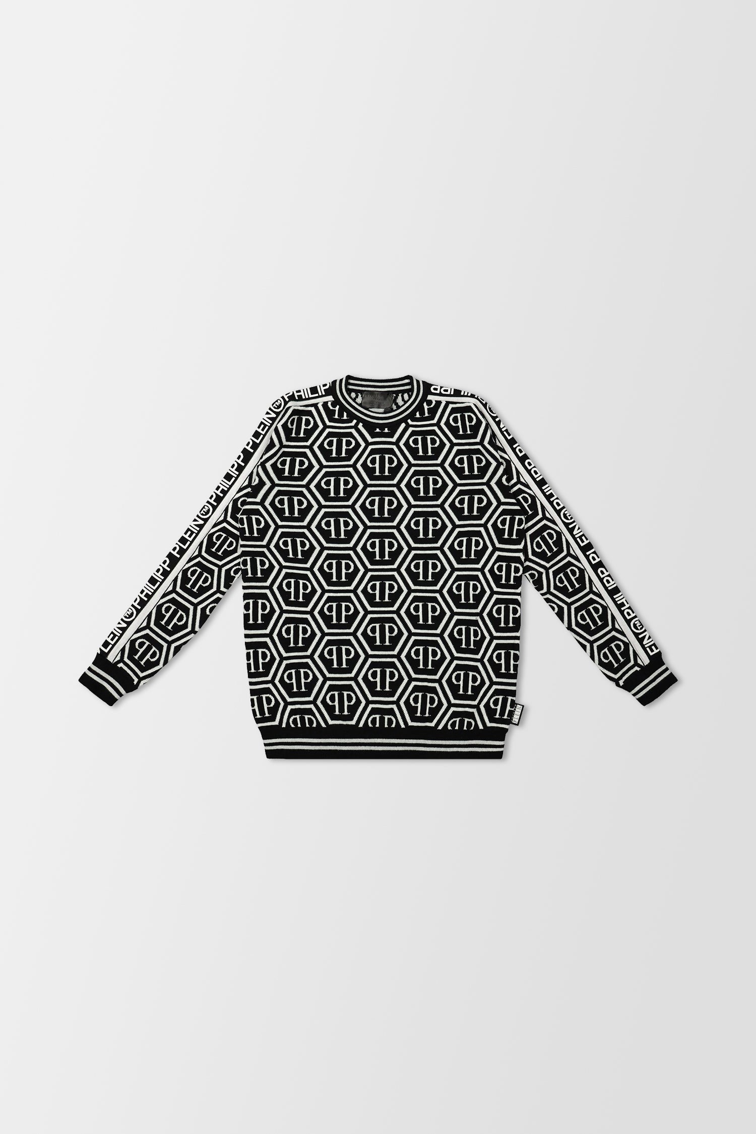 Philipp Plein Round Neck PP Logo Pullover Sweatshirt - Stylish Casual Wear for Men, Perfect for Streetwear & Everyday Outfits