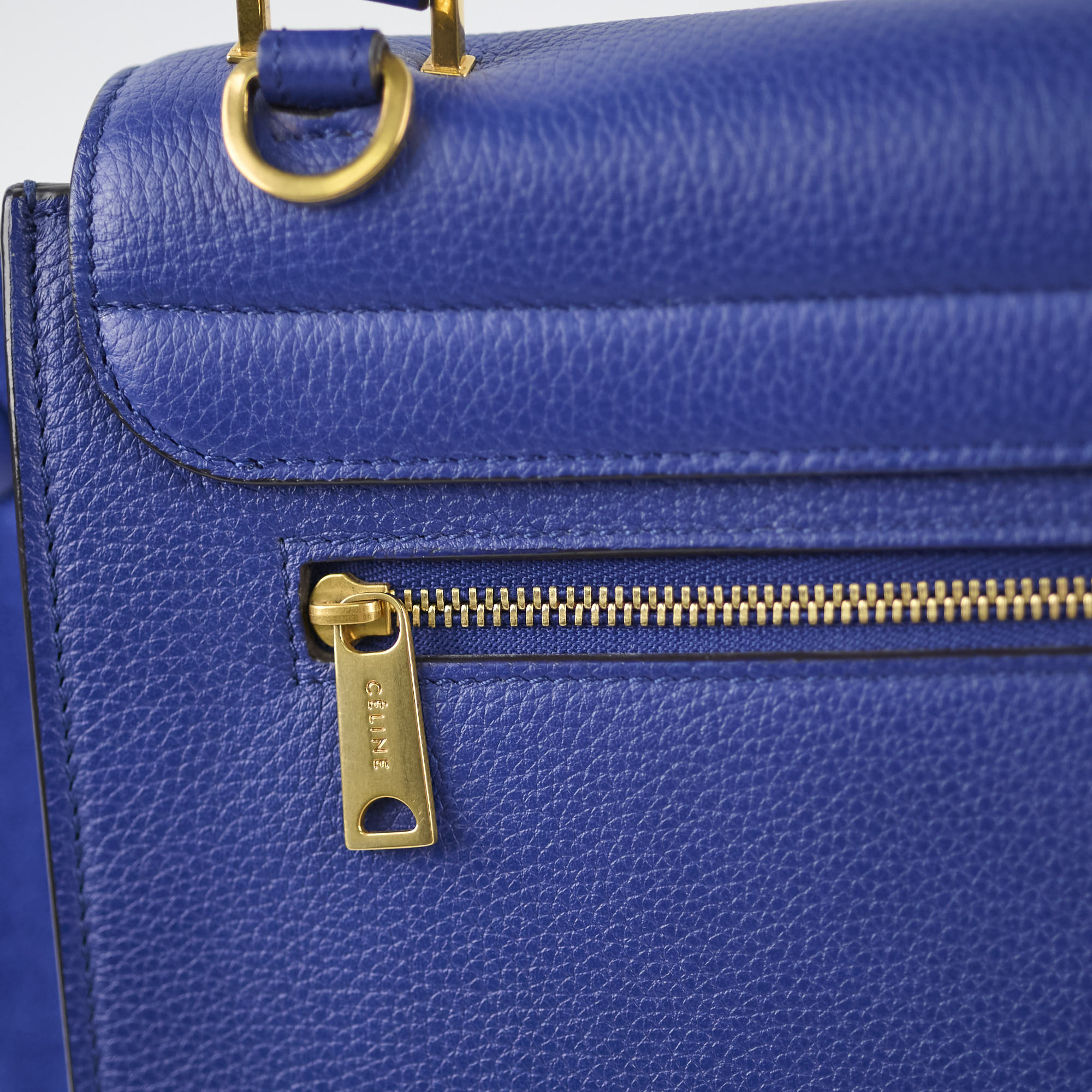 Celine Small Trapeze Bag in Blue | Premium Leather Crossbody Handbag for Women | Perfect for Work, Travel & Everyday Use