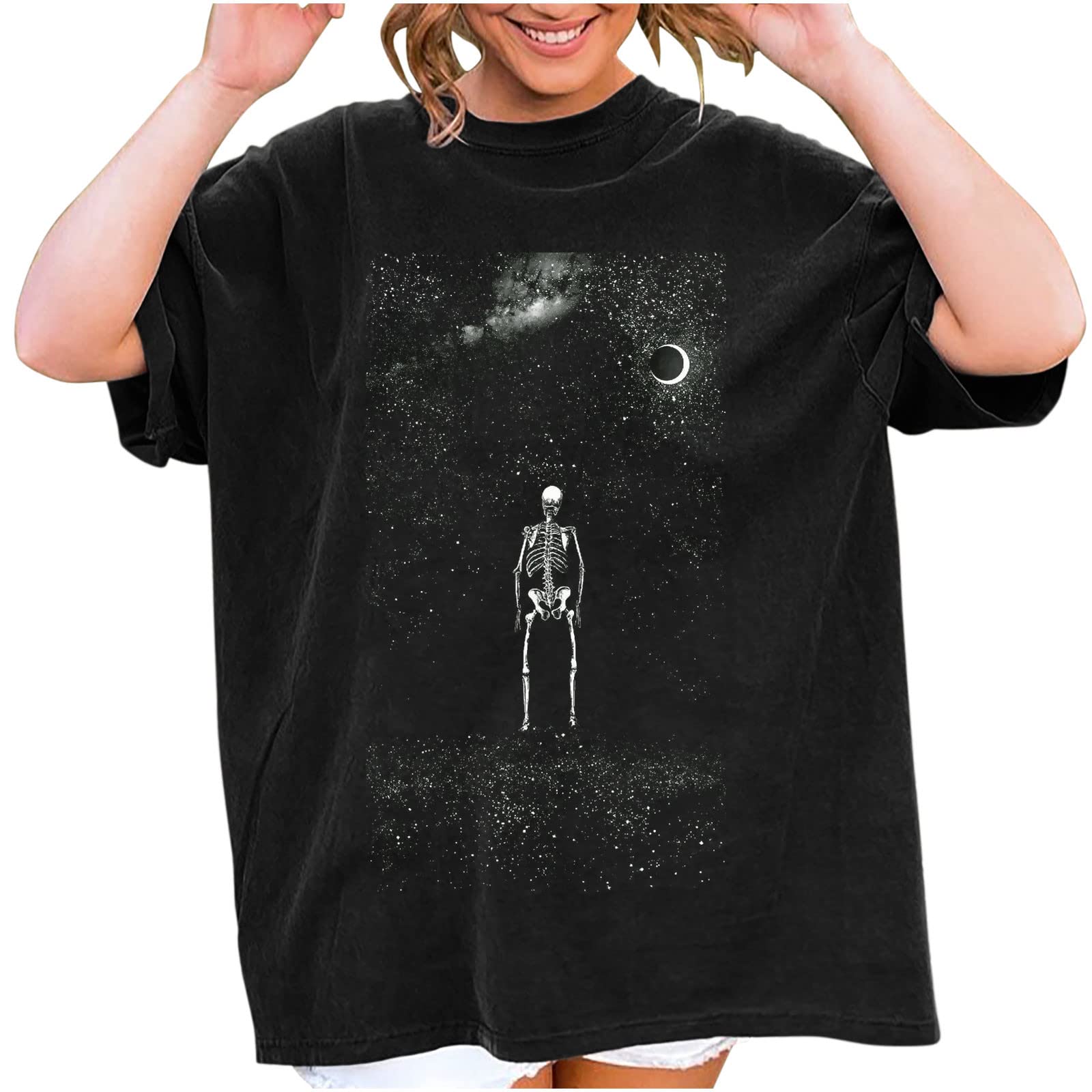 Vintage Graphic Western T-Shirts for Women - Trendy Y2K Funny Pattern Short Sleeve Blouse | Casual Summer Tops for Streetwear, Music Festivals & Retro Outfits