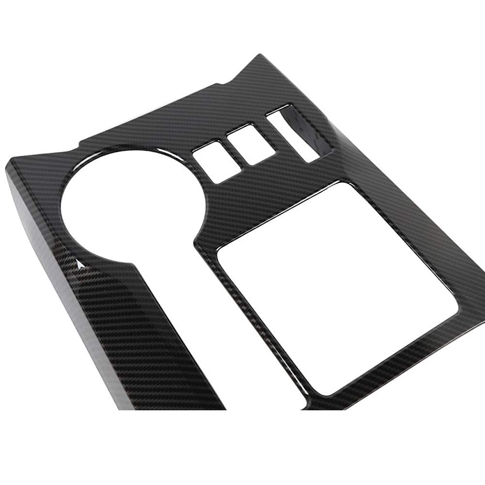 Carbon Fiber Gear Shift Panel Cup Holder Cover - Premium Car Interior Styling Accessory for Enhanced Driving Experience (Fits Most Vehicles) - Perfect for Car Enthusiasts & Customization Projects