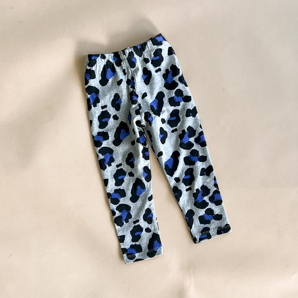 Kait Cheetah Print High Waist Yoga Leggings for Women - Soft Stretchy Workout Pants - Heather Gray - Perfect for Gym, Running & Lounge Wear
