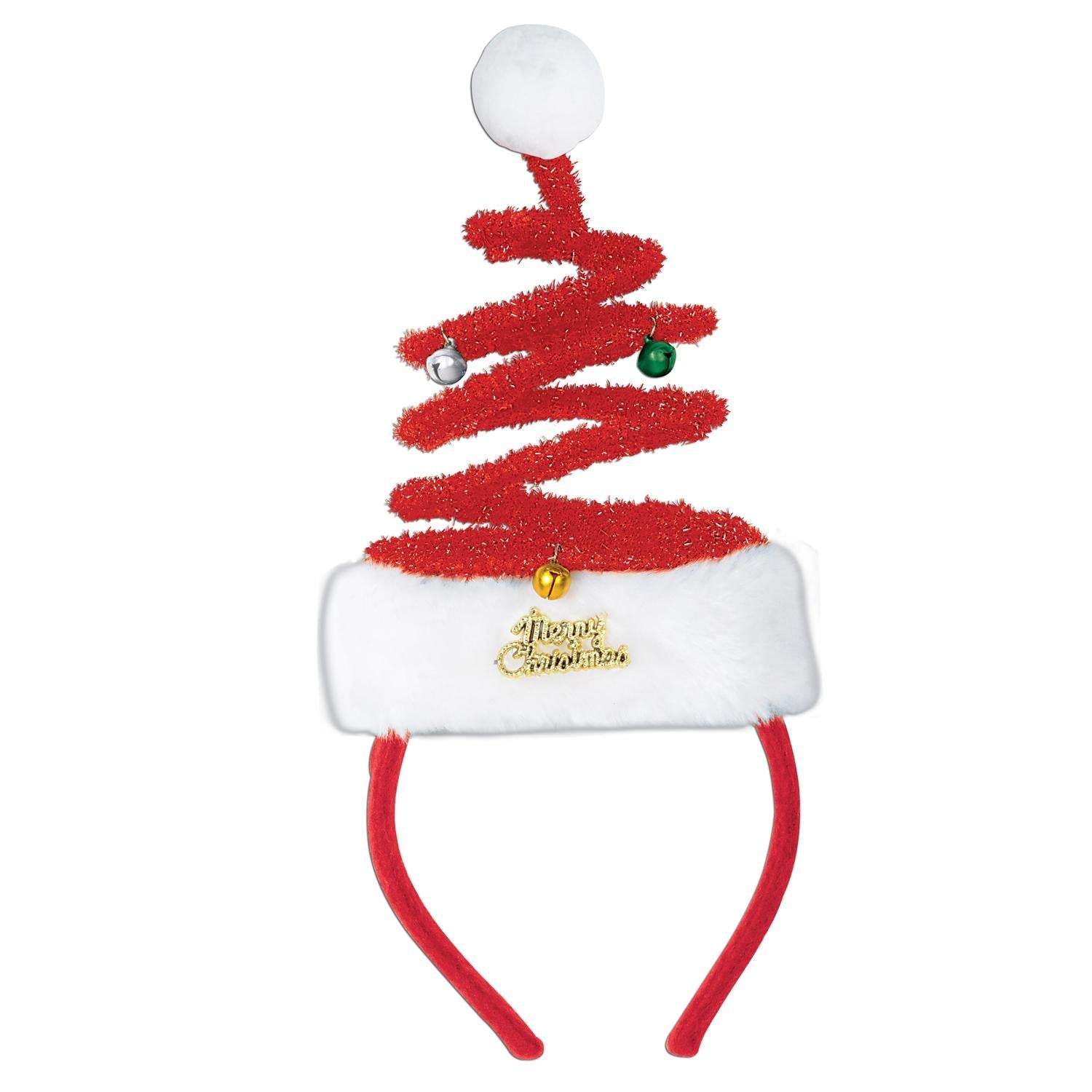 12 Pack Beistle Christmas Springy Santa Headband - Festive Holiday Party Accessories for Christmas Celebrations, Office Parties & Family Gatherings