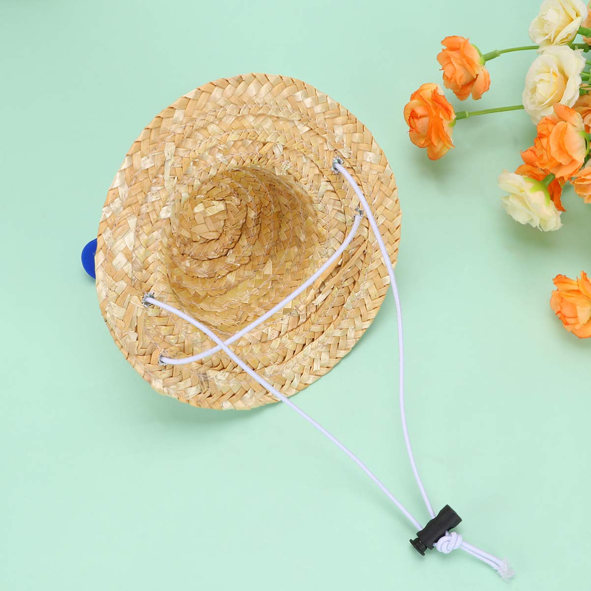 Balacoo Dog Summer Hat - Breathable Straw Dog Sun Hat for Beach & Outdoor - Mexican Fiesta Party Costume Accessory for Small & Large Dogs - Perfect for Pool, Vacation, and Festive Celebrations