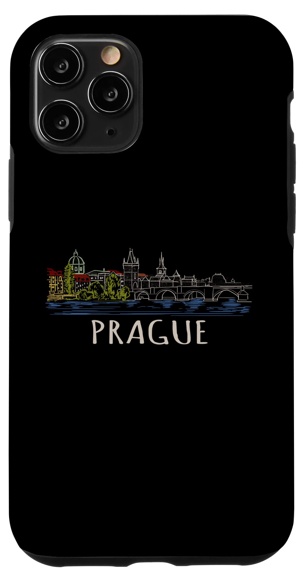 iPhone 11 Pro Case - Prague Czech Republic Souvenir Design - Premium Protective Phone Cover for Travel Lovers & Gift Ideas