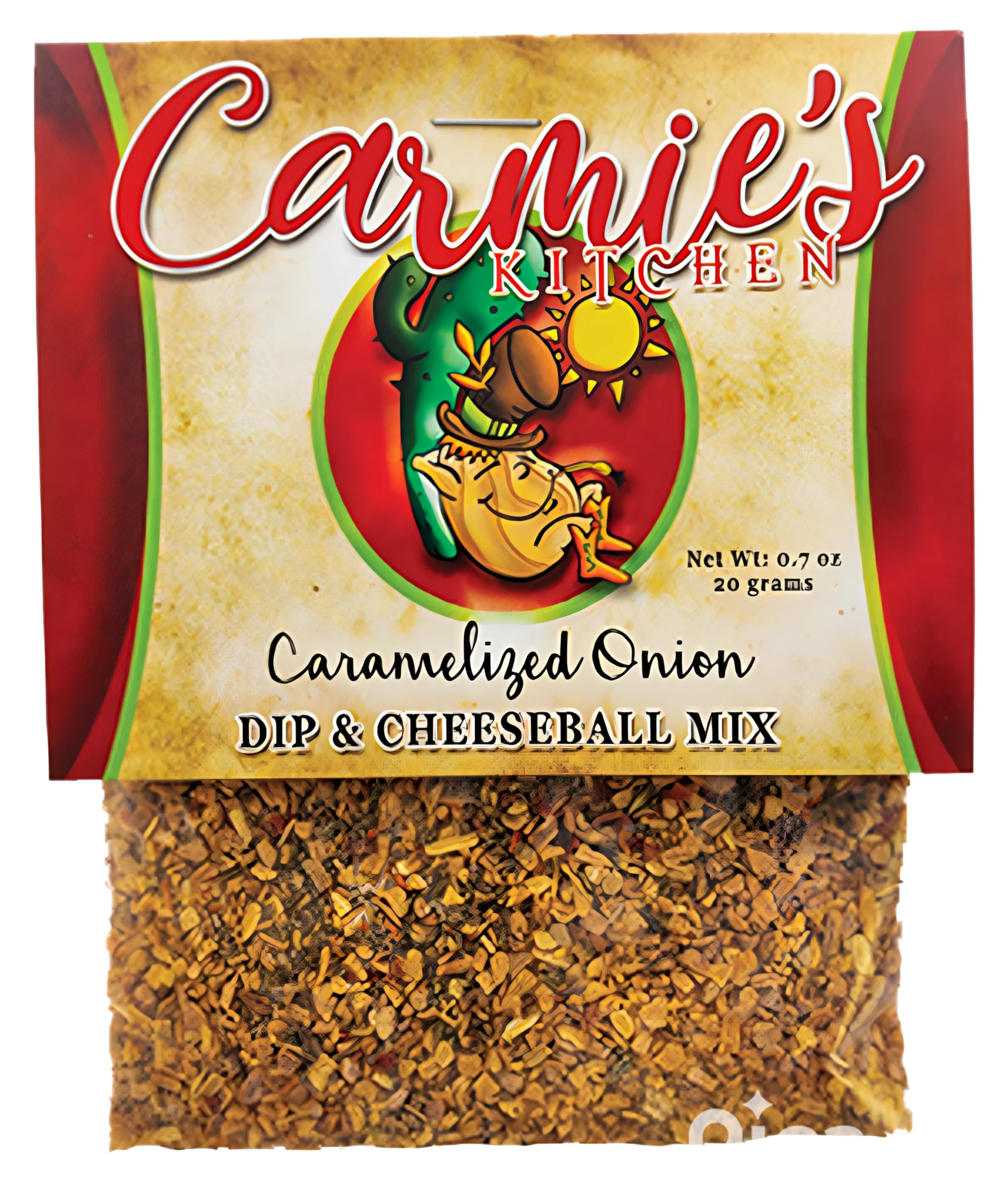 Carmie's Kitchen Toasty Onion Dip Mix - 0.7 oz (Pack of 1) | Homemade Onion Flavored Dip Seasoning | Perfect for Chips, Crackers & Party Snacks
