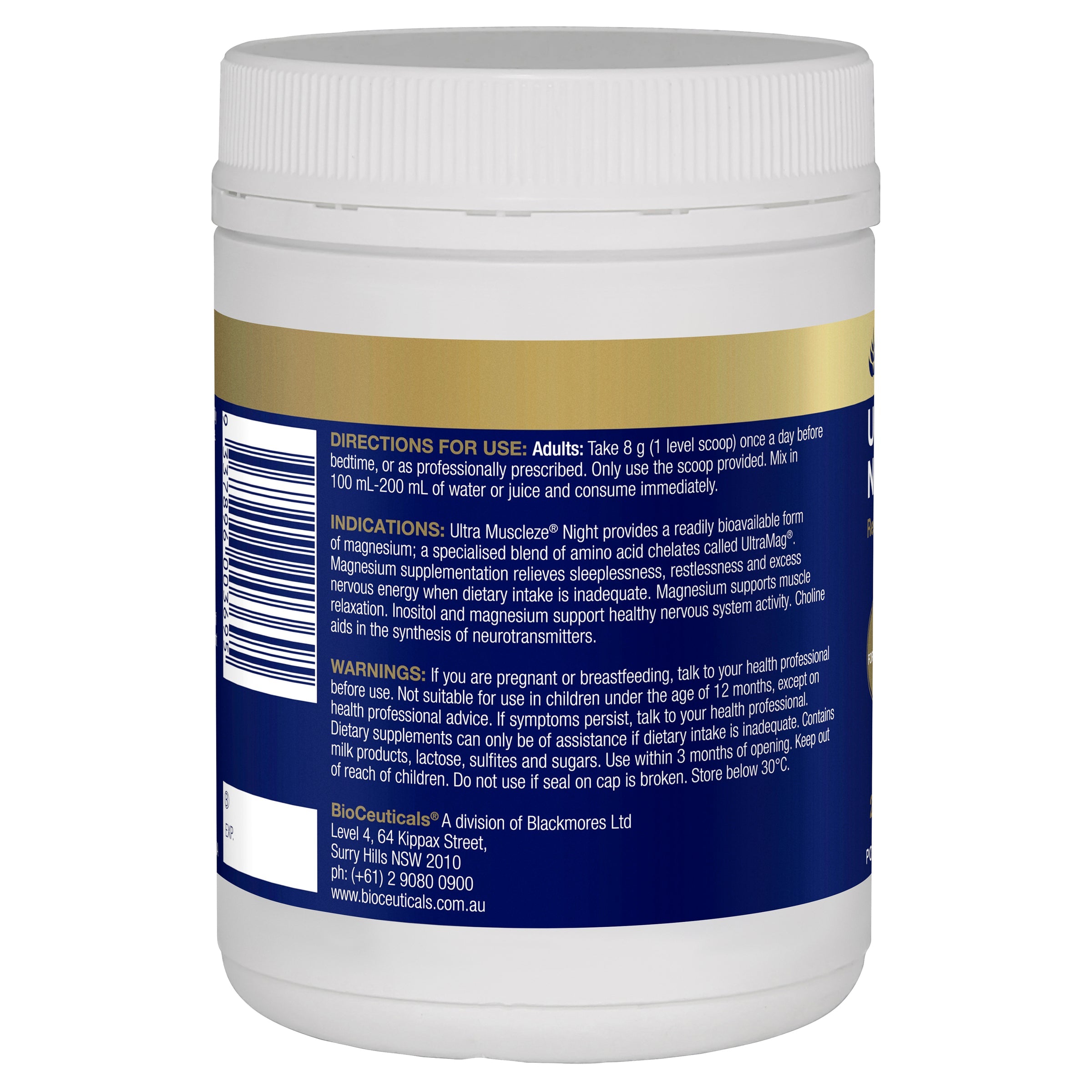 BioCeuticals Ultra Muscleze Night Powder - Premium Muscle Recovery & Sleep Support Supplement for Athletes & Fitness Enthusiasts | Post-Workout Recovery & Overnight Muscle Repair