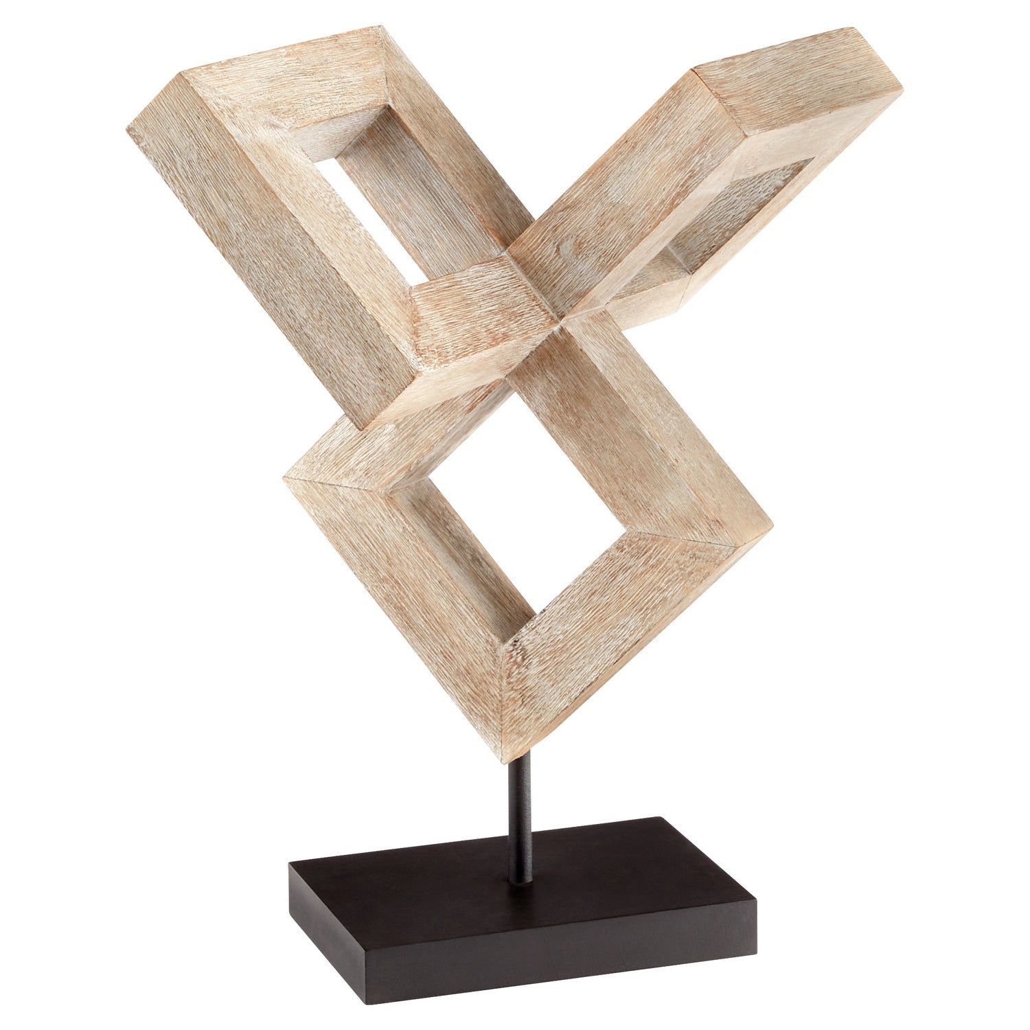 Cyan Design 11171 Gali Sculpture #2 - Bleached Pecan Wooden Home Decor Statue | Modern Abstract Art Piece for Living Room, Office & Garden Decor