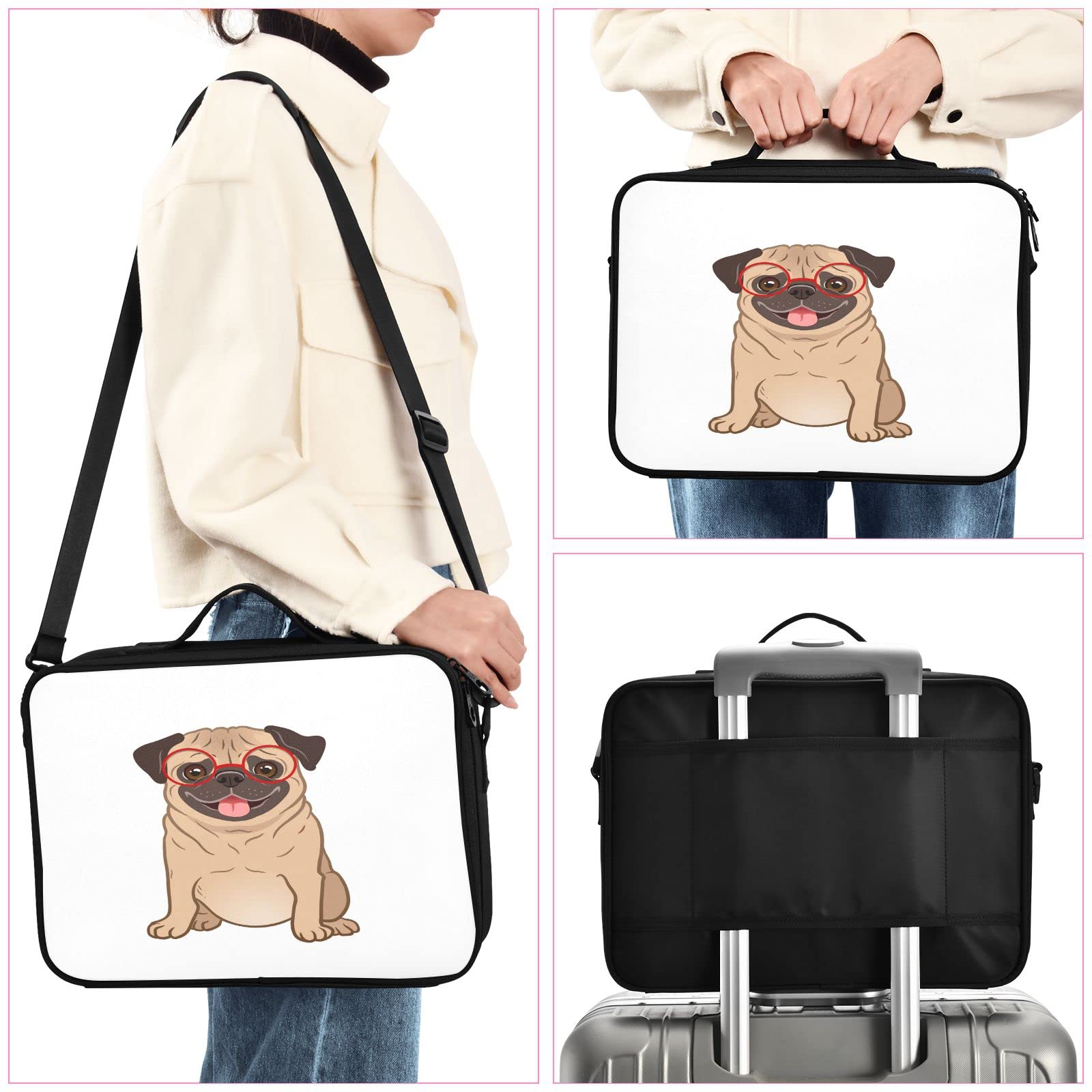 Funny Puppy Dog Travel Makeup Bag for Women | Professional Cosmetic Organizer & Portable Artist Storage Case | Perfect for Travel, Gym & Daily Makeup Essentials