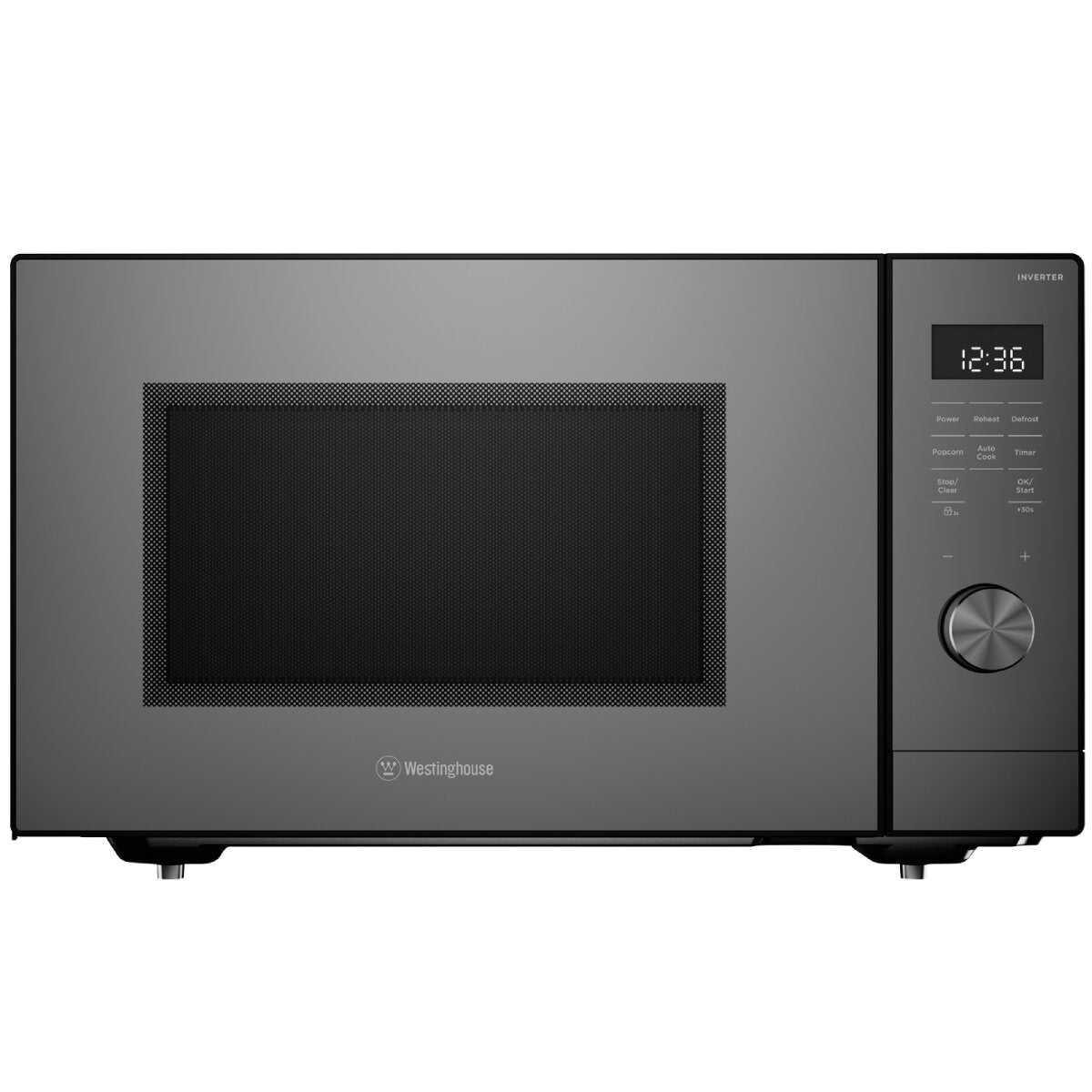 Westinghouse 45L 1100W Dark Grey Countertop Microwave Oven WMF4505GA - Perfect for Small Kitchens, Dorms & Office Break Rooms