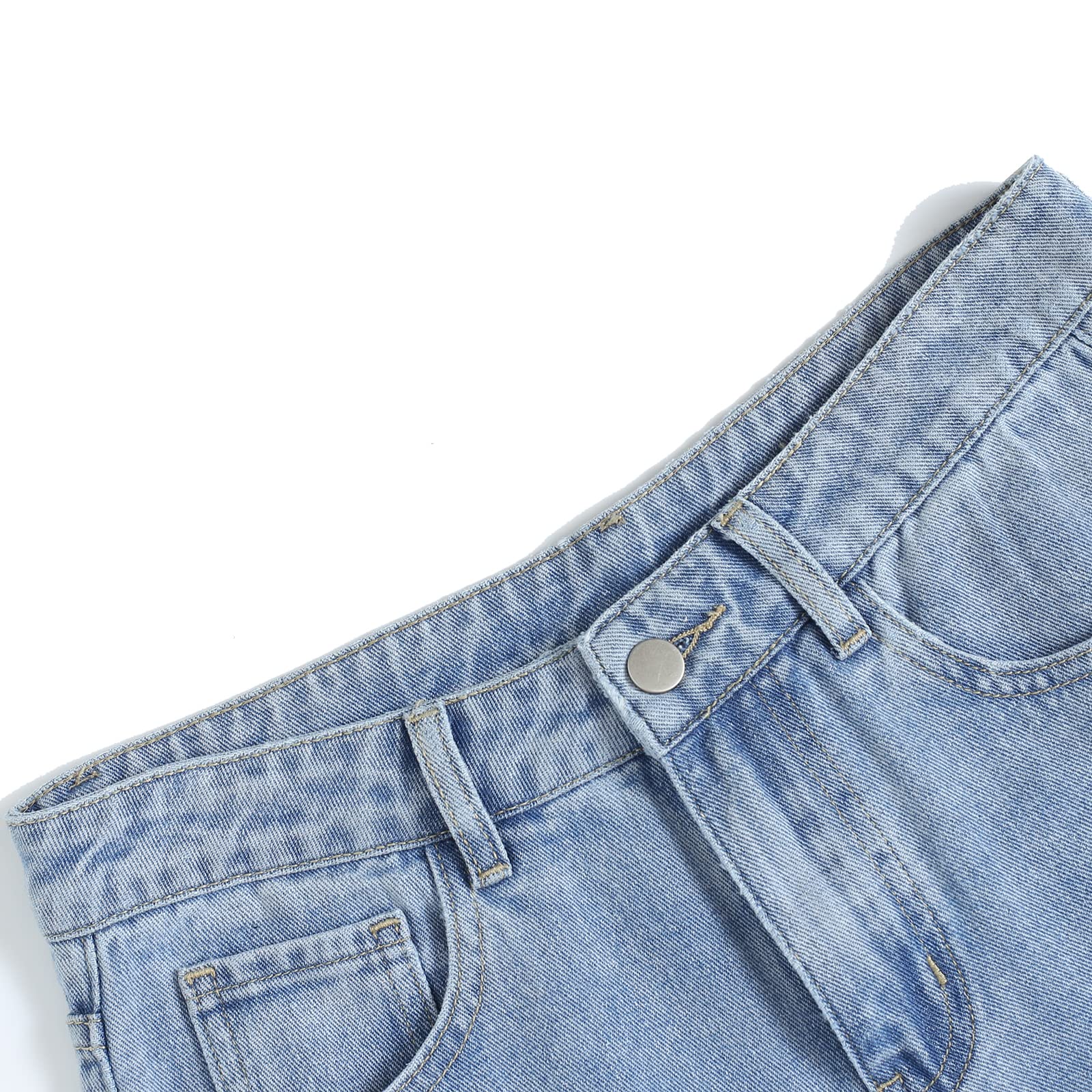 Women's High Waist Wide Leg Straight Jeans - Comfortable & Casual Loose Fit Denim Pants for Everyday Wear, Office, Dating & Travel