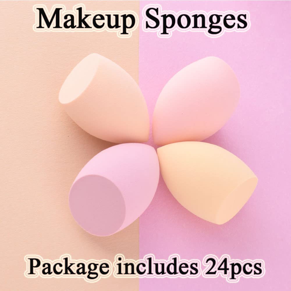 12PCS Soft Makeup Sponges - Wet & Dry Beauty Blender Set for Liquid Foundation, Cream & Powder | Professional Cosmetic Egg Sponge Kit | Perfect for Daily Makeup, Contouring & Airbrush Finish