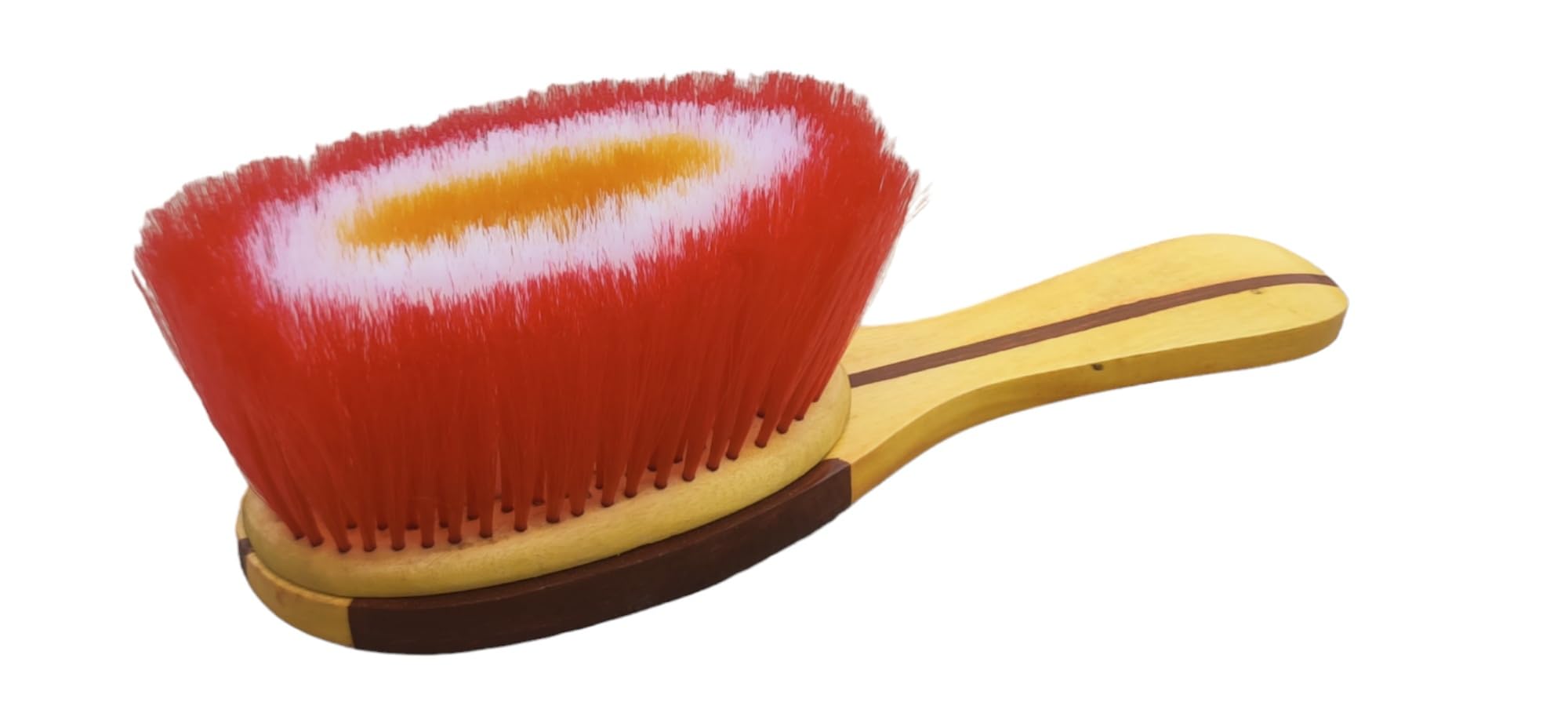 Anti-Tangle Long Hair Wooden Handle Nylon Bristle Brush - Gentle Detangling & Cleaning Tool for Hair, Bedsheets, Clothes & More | Perfect for Home, Salon & Pet Grooming