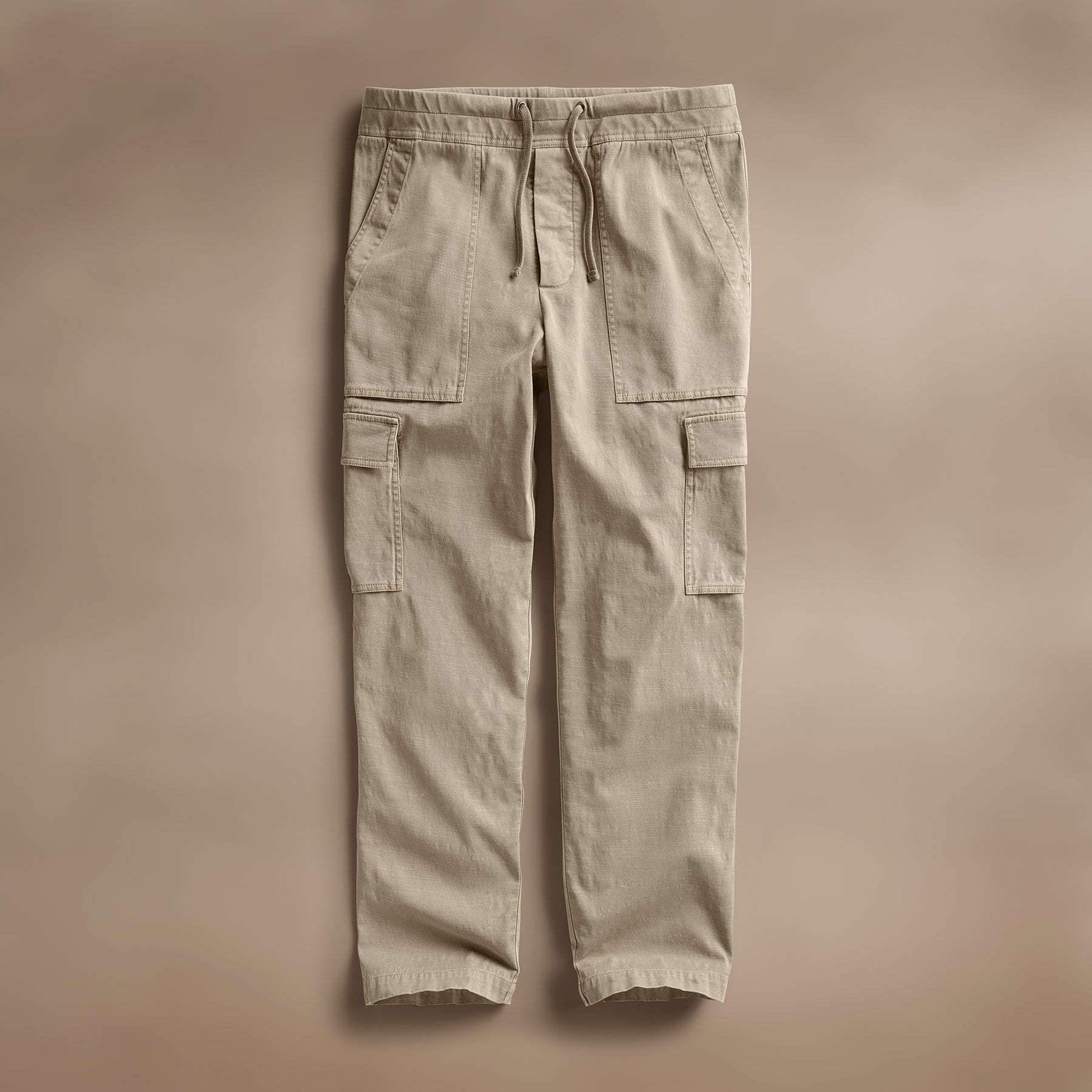 Military Style Cotton Slub Cargo Pants for Men - Overcast Pigment Wash - Tactical Outdoor Hiking & Workwear