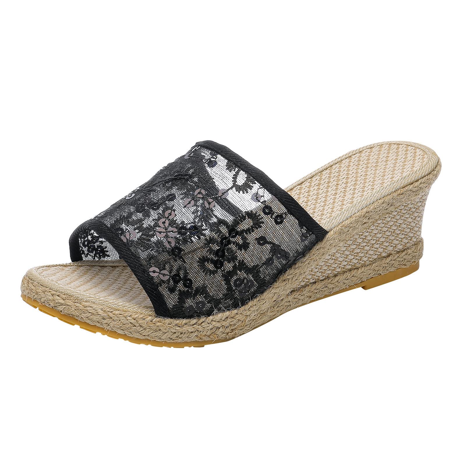Women's Leather Flip Flops - Casual Summer Roman Sandals with Buckle Strap, Open Toe Flat Sandals for Walking, Beach, Pool & Vacation | Retro Style Comfortable Footwear