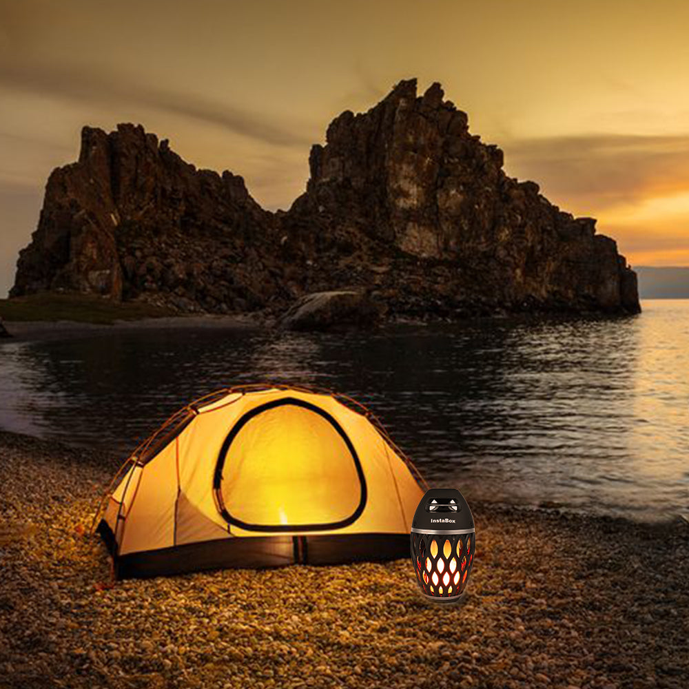 InstaBox FS18 Firestarter LED Flame Speaker - Bluetooth 4.2 Wireless Portable Speaker with Cool LED Flame Effects - Perfect for Camping, Parties & Outdoor Adventures