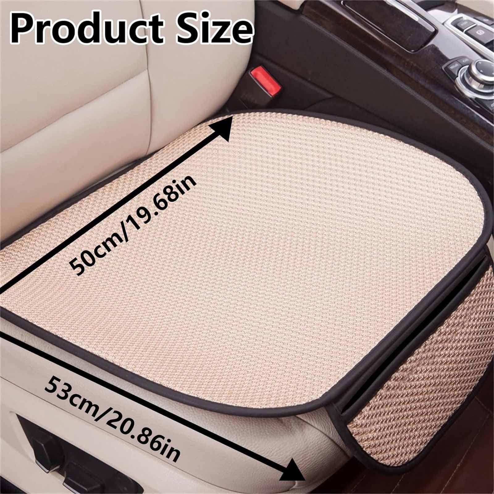 Breathable Ice Silk Non-Slip Car Seat Pad - Cooling & Ventilated Car Seat Cover for Summer (Black, 2-Pack) | Stay Cool & Comfortable on Long Drives & Hot Days