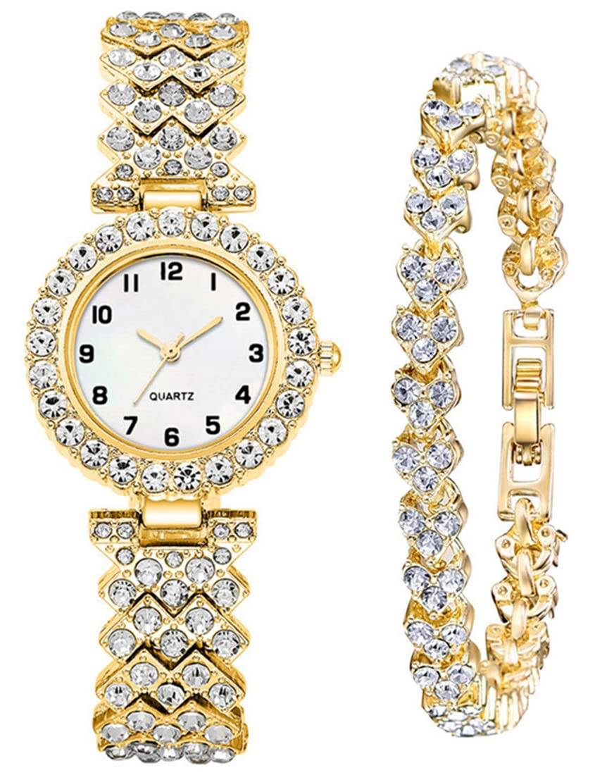 SENRUD Elegant Women's Quartz Watch with Crystal Accents - Waterproof Dress Wristwatch for Women - Perfect for Office, Party & Everyday Wear