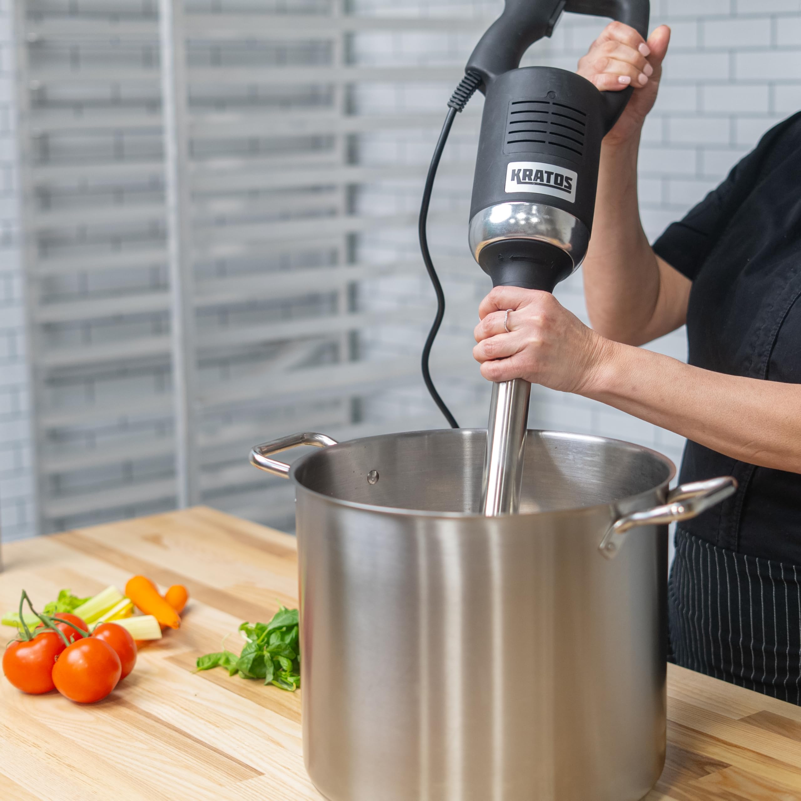 Kratos 850W Heavy-Duty Immersion Blender - Commercial Mixer for Kitchen & Restaurant