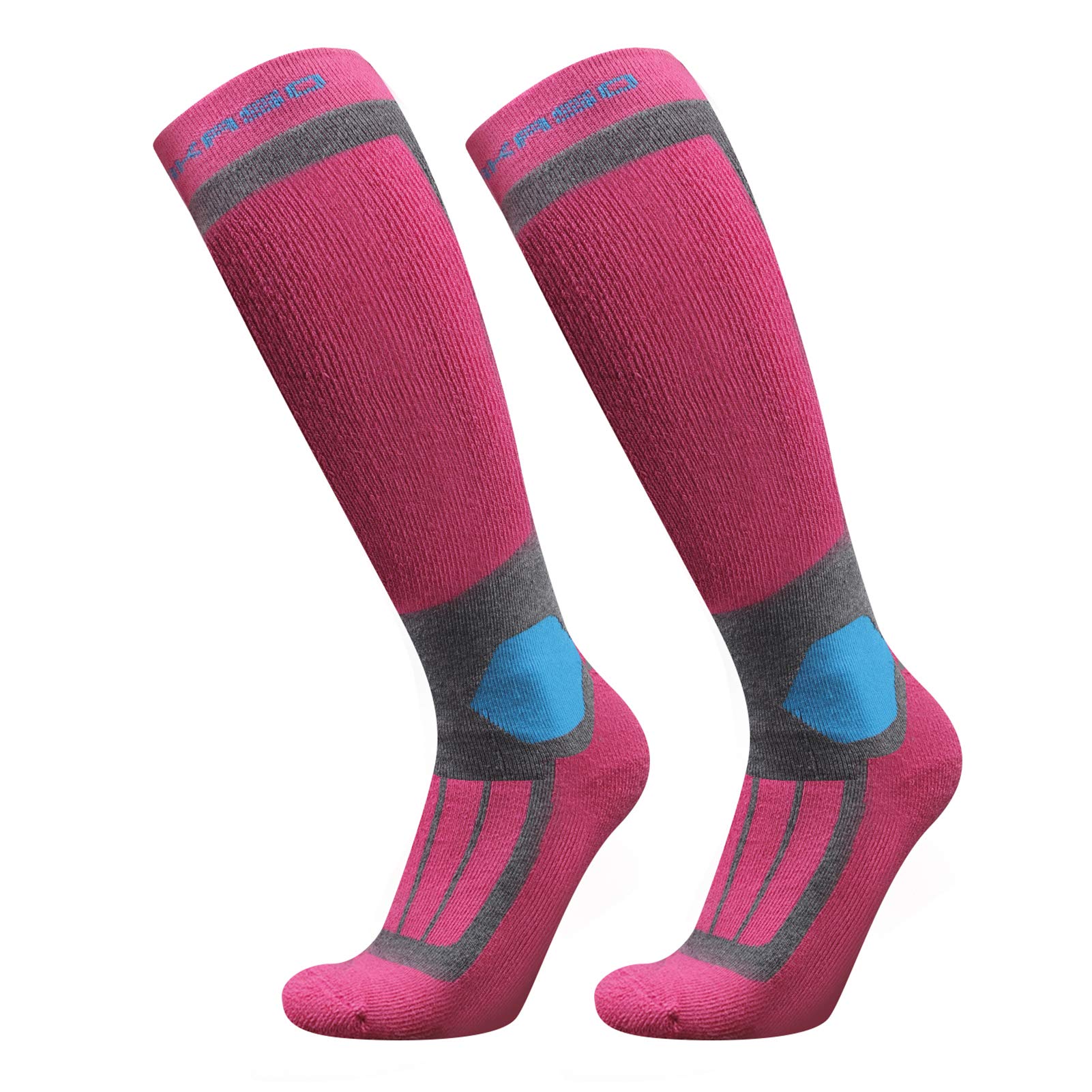 AKASO Merino Wool Ski Socks for Men & Women - Warm Thermal Hiking & Snowboard Socks for Cold Weather - Perfect for Skiing, Winter Sports & Outdoor Activities