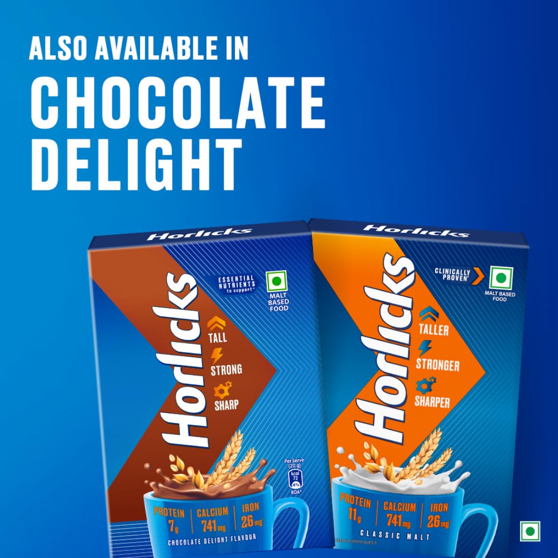 Horlicks Classic Malt Nutrition Drink Refill - 500g for Kids Growth | Clinically Proven to Support Height, Strength & Brain Development | Perfect for Breakfast, School Lunch & After-School Snacks