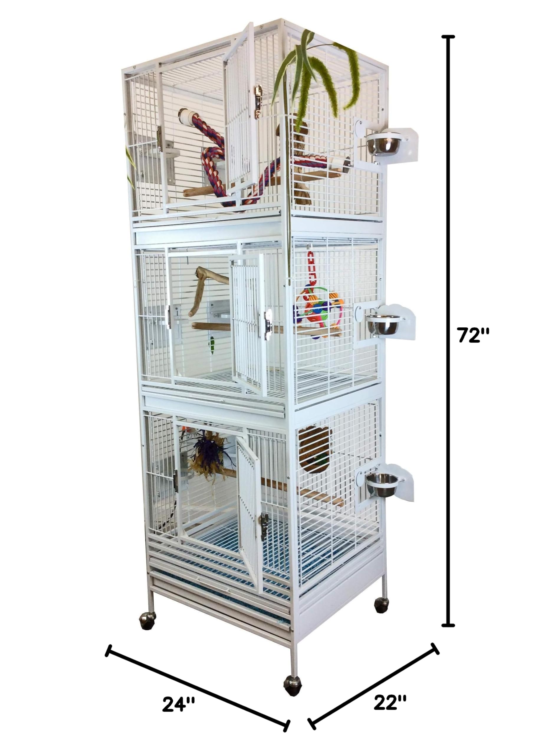 A&E Cage Co. Triple Stack Bird Cage 24