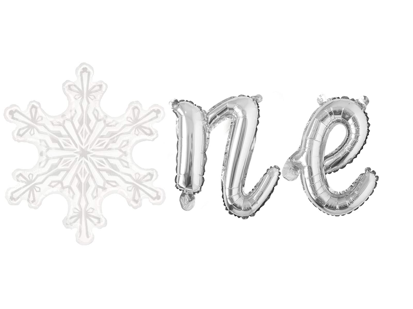 Snowflake One Balloon Decorations - Winter Wonderland Party, Birthday, Baby Shower Decor - White First Birthday Balloon Garland & Banner - Perfect for Winter Parties, Baby Showers & 1st Birthday Celebrations
