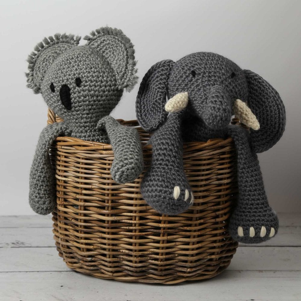 DIY Ruby Elephant Crochet Kit for Beginners - Complete Amigurumi Crochet Set with Yarn, Hook & Instructions - Perfect for Handmade Gifts, Baby Toys & Home Decor