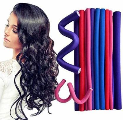 Zhunmun Heatless Hair Curling Flexi Rods - Soft Twist Magic Foam Rollers for No-Heat Curly Hairstyles (Multicolor) | Perfect for Overnight Curls, Beach Waves & Natural Hairstyling at Home