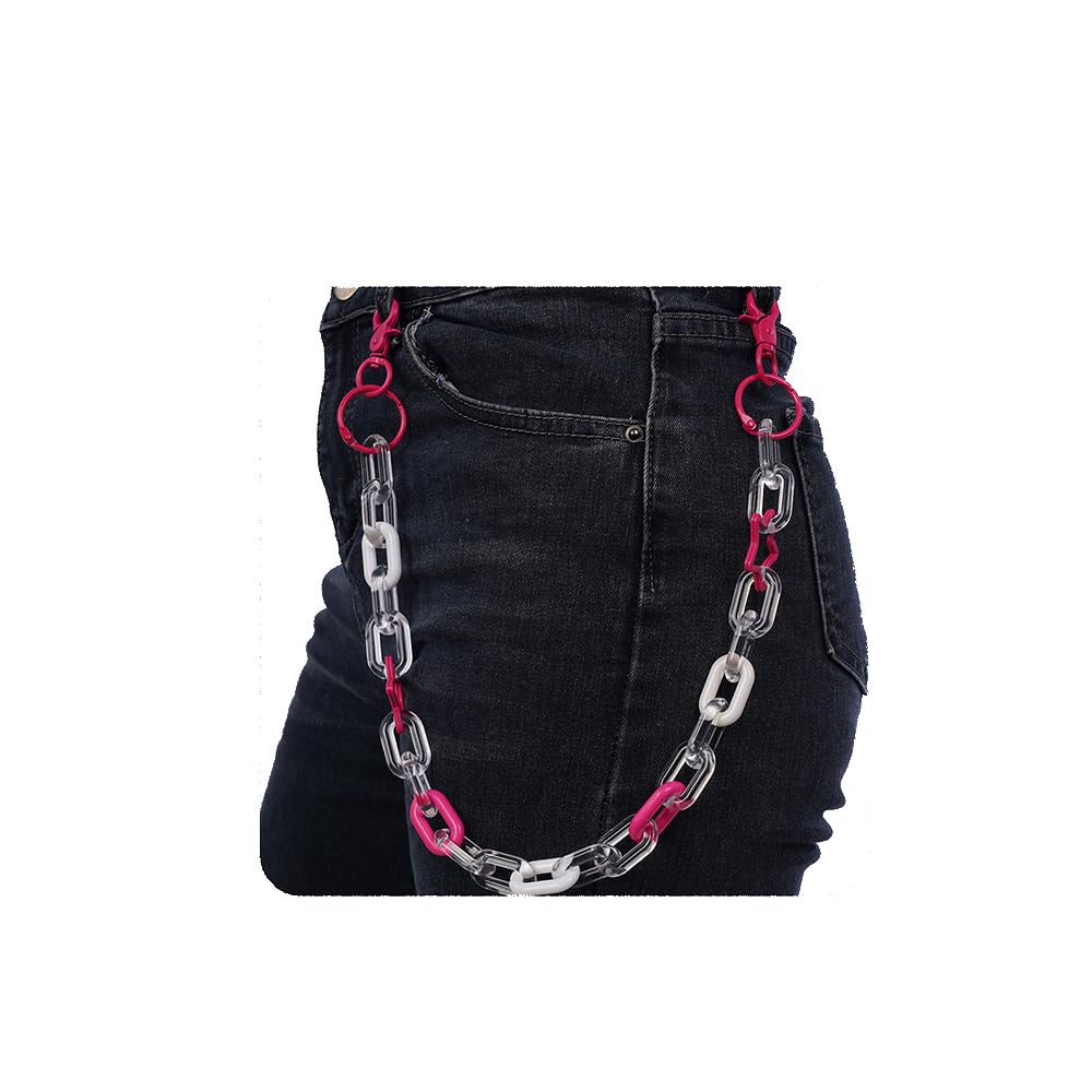 Colorful Acrylic Pants Chain for Jeans - Trendy Unisex Body Jewelry for Daily Wear