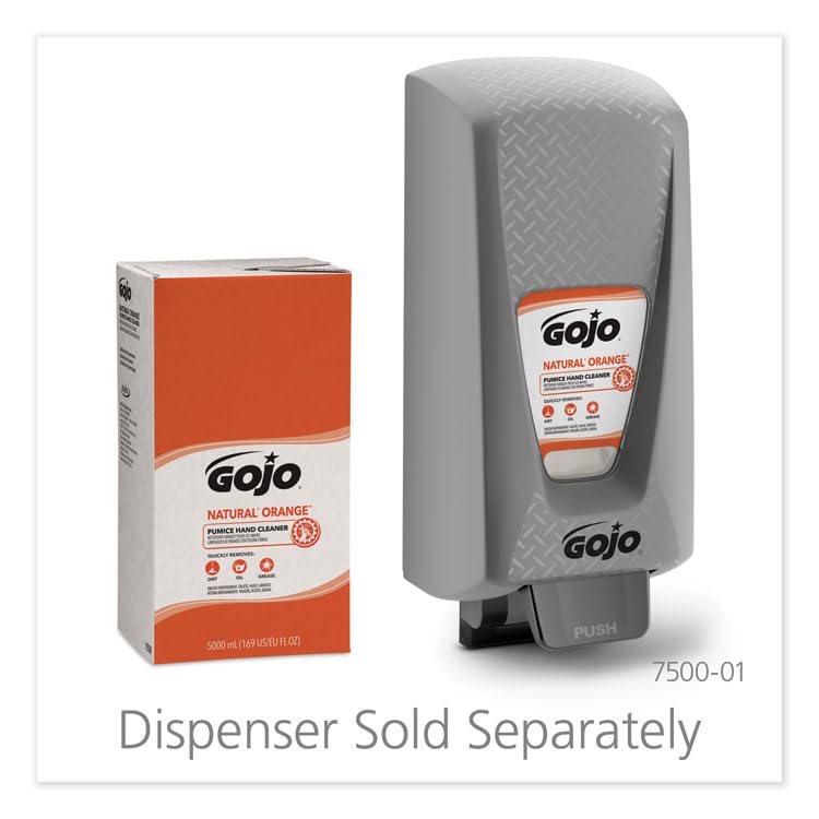 Gojo Natural Orange Refreshing Hand Soap - Moisturizing & Antibacterial for Kitchen, Bathroom & Office Use