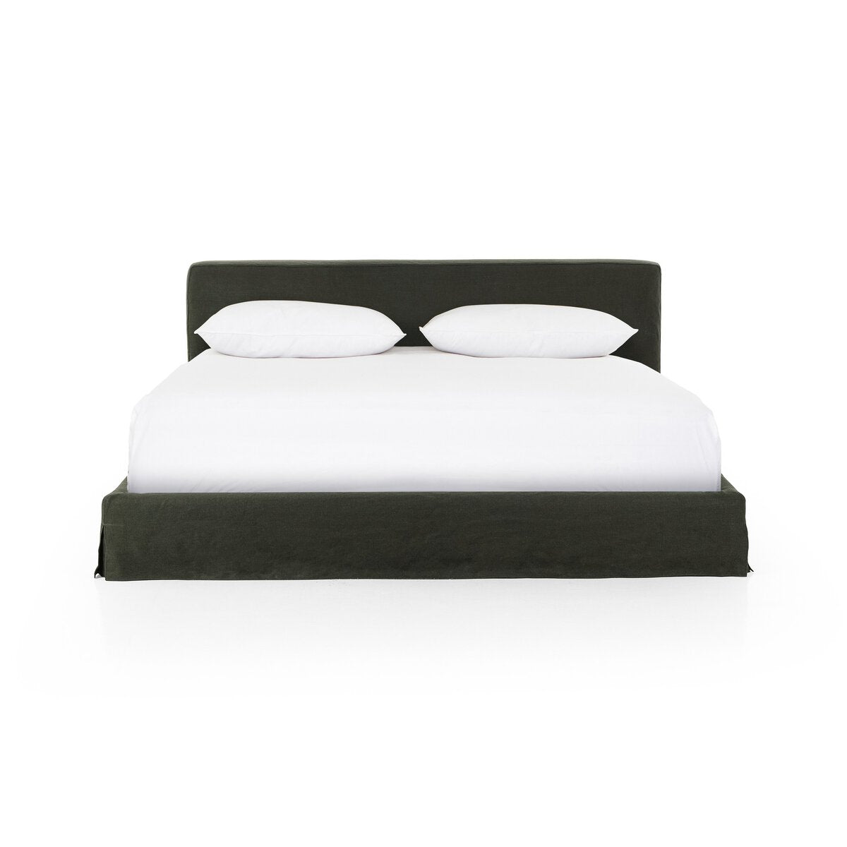 Adrian Slipcover Bed Frame - Brussels Pine Wood King Size - Perfect for Master Bedrooms & Guest Rooms