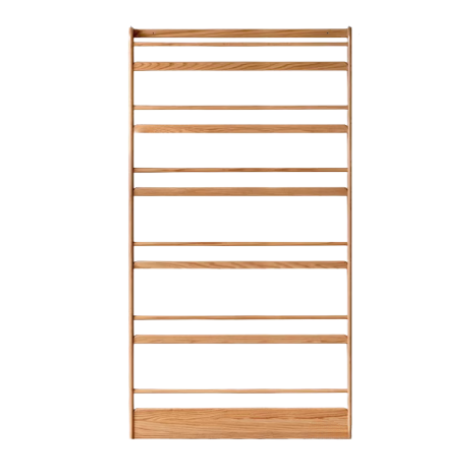 vx3.9x72.8 inch / 100x10x185 cm / natural wood color / six-layer bookshelf