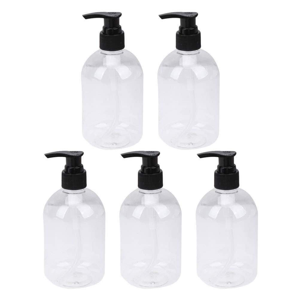 5-Pack 350ml Refillable Spray Bottles - Black Plastic Travel Containers for Hand Sanitizer, Alcohol, Lotion & Cleaning Solutions | Perfect for Home, Office, Travel & DIY Projects