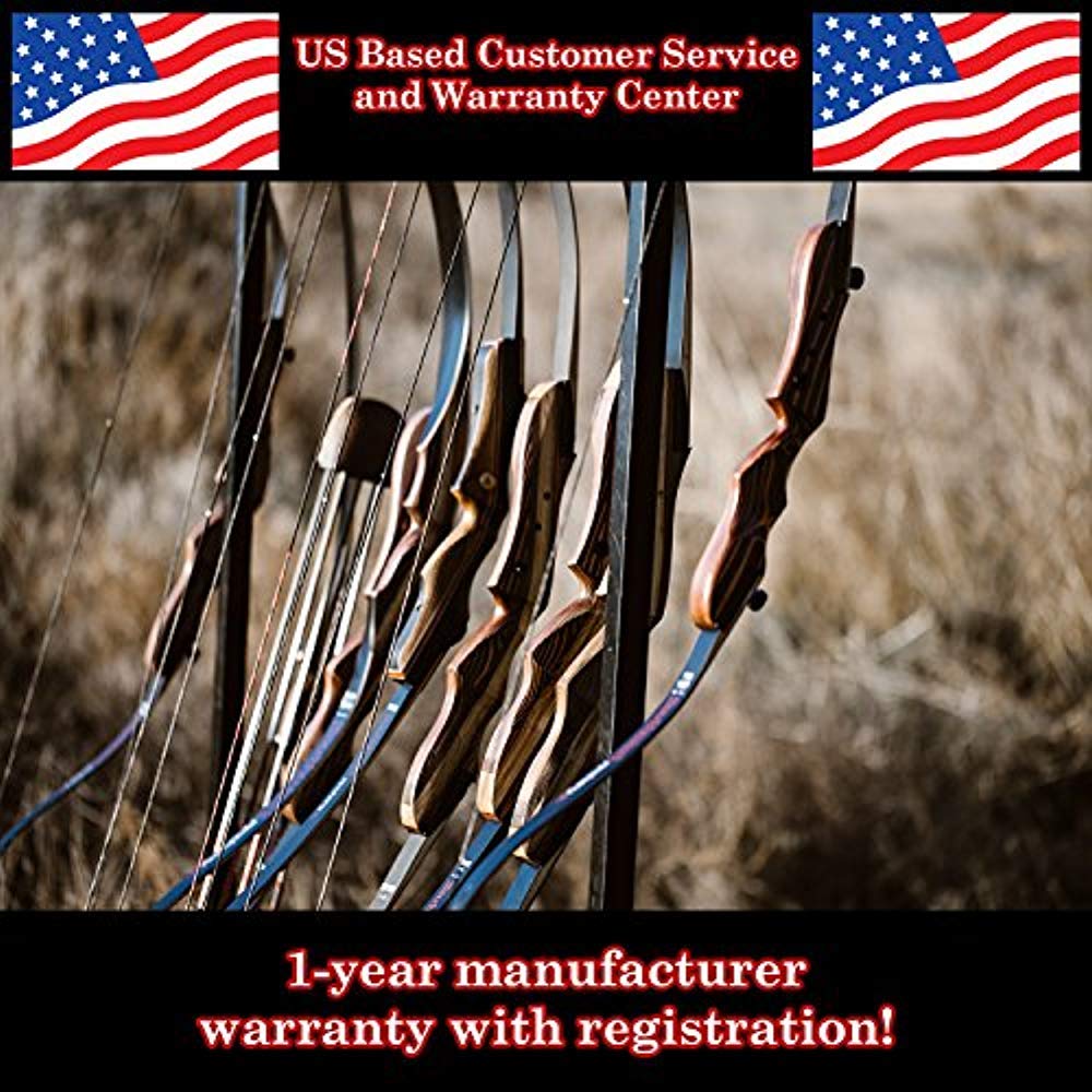 Southwest Archery TigerShark One Piece Bow - Premium Recurve Bow for Hunting & Target Practice | Ideal for Beginners & Outdoor Enthusiasts | Perfect for Backyard Archery, Camping & Survival Training