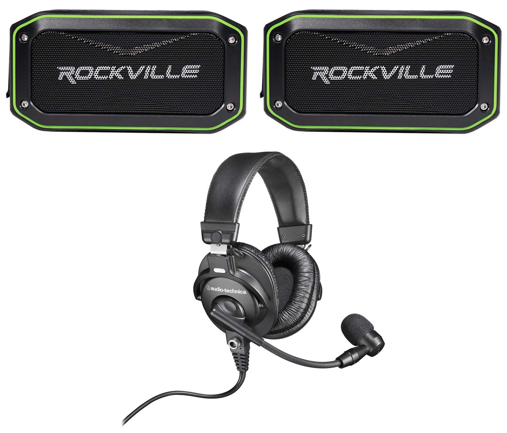 Audio Technica BPHS1 Professional Over-Ear Broadcast Headphones with Boom Mic & Speakers - Perfect for Podcasting, Live Streaming, and Radio Broadcasting