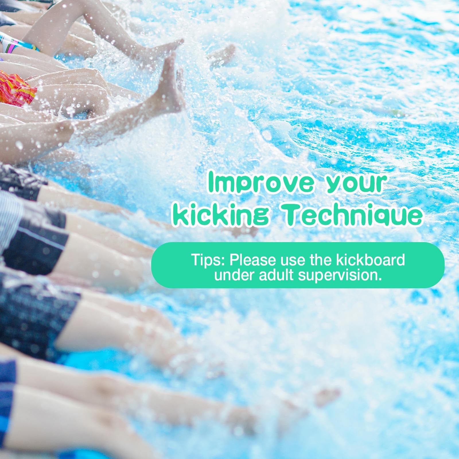 MoKo Swim Kickboard for Kids - Cartoon Swimming Training Kickboard, Pool Exercise Equipment to Improve Natural Swimming Position - Perfect for Swim Lessons, Water Fun & Pool Training
