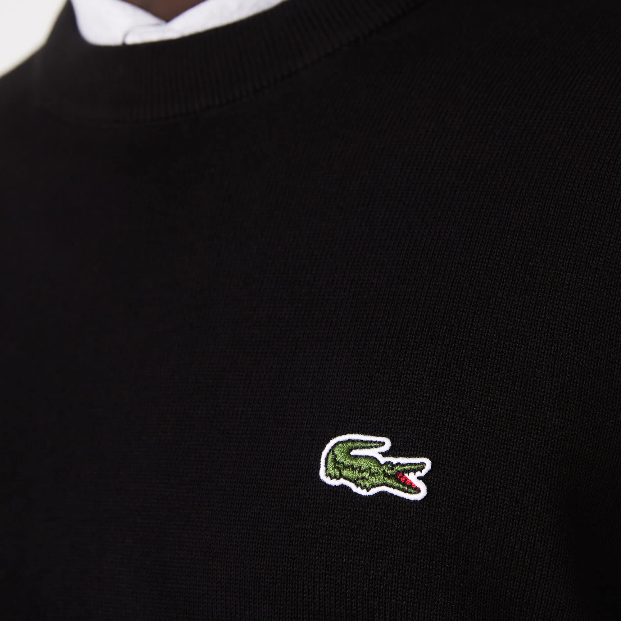 Lacoste Men's Knitted Jumper Sweater - Classic Cotton Pullover for Casual Wear, Office & Winter Outfits | Slim Fit Comfortable Crewneck Top